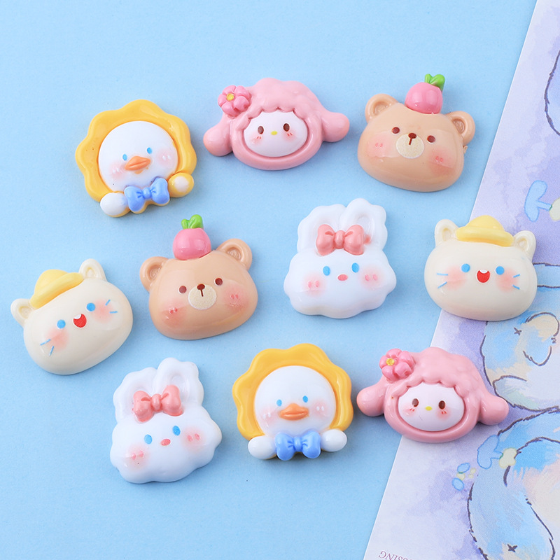 Meng Meng Small Animal Diy Cream Glue Homemade Mobile Phone Case Materials Refrigerator Stickers Jewelry Resin Accessories Wholesale