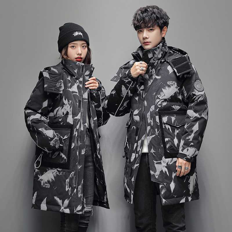 2022羽绒服男短款冬季潮流连帽外套情侣装冬季新款加厚保暖大码潮