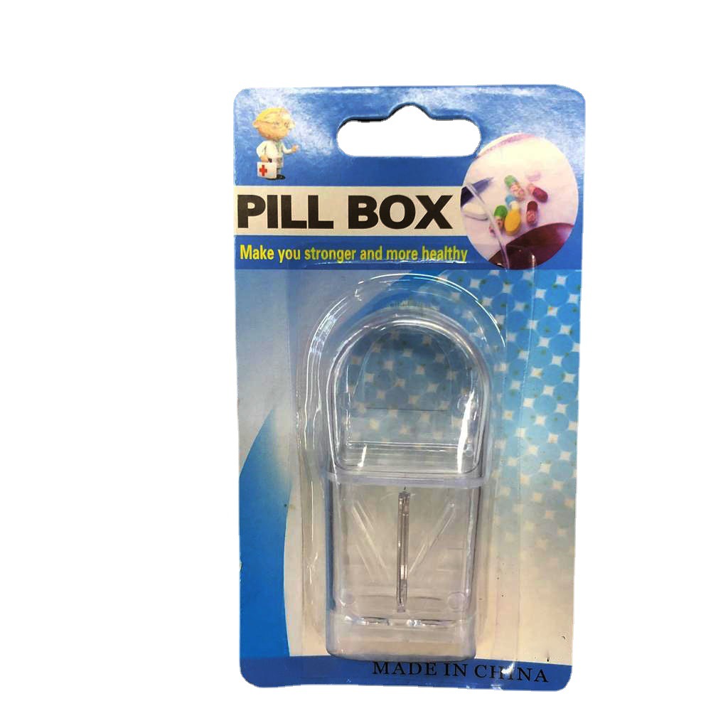 Clear Tape Blade Pill Cutter With Silicone Pad Pill Divider Portable Manual Pill Cutter Rs-6512 details Picture