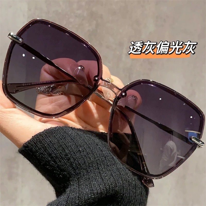 Large-framed square face sunglasses for women, new high-end look, small face, UV protection, sun protection, polarized sunglasses 8175 Application Scenario