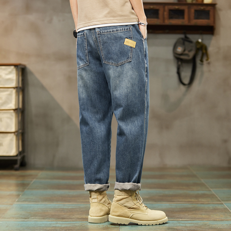 Harun jeans for the summer of 2024 are a trendy men's casual, fashionable, comfortable and versatile pants that are both youthful and stylish Application Scenario