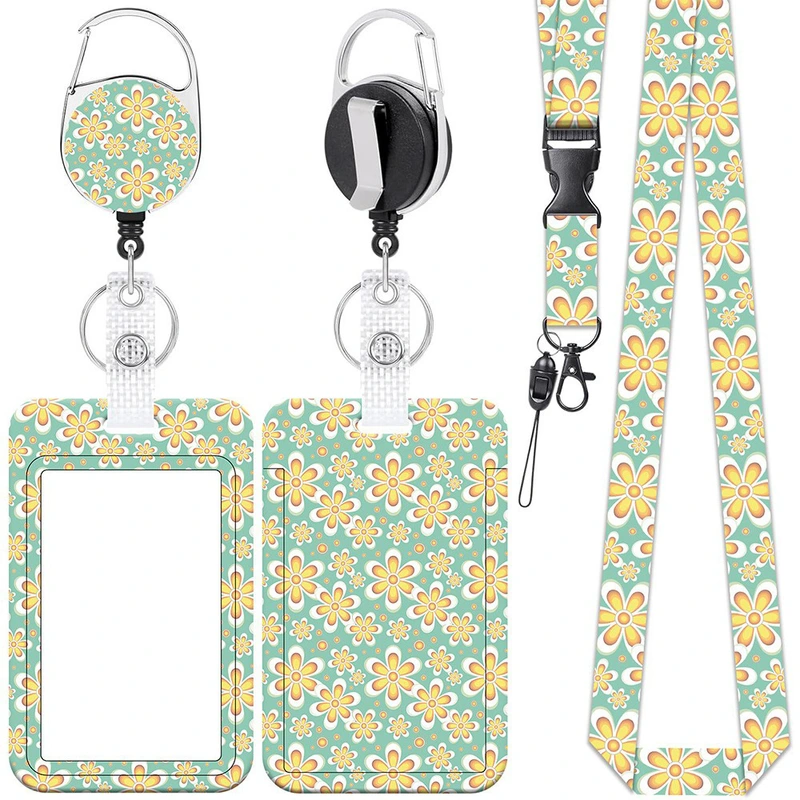 Work License Uv Certificate Sleeve With Lanyard Hanging Neck Telescopic Buckle Employee Badge Badge Bus Card Sleeve Brand Rice