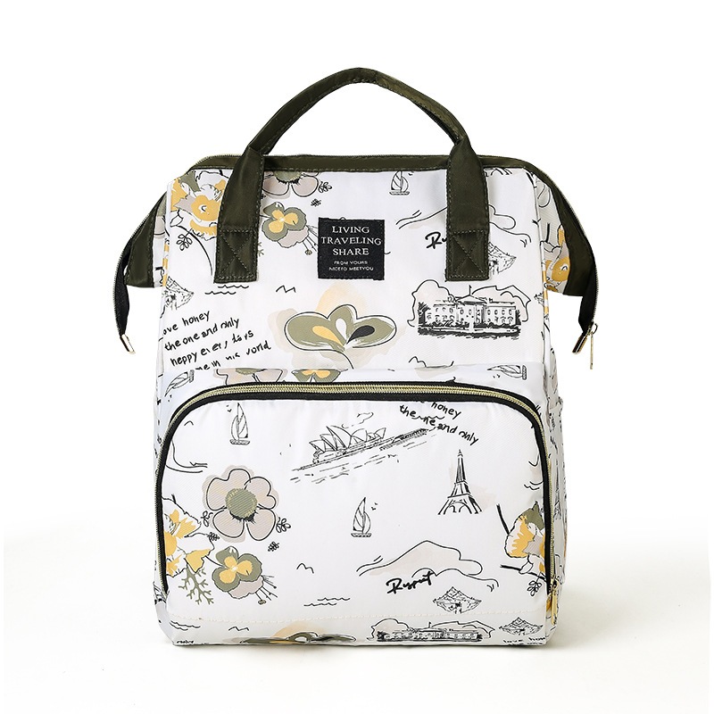 跨境新款多隔层宝妈收纳包独立保温大容量母婴包多功能双肩妈咪包