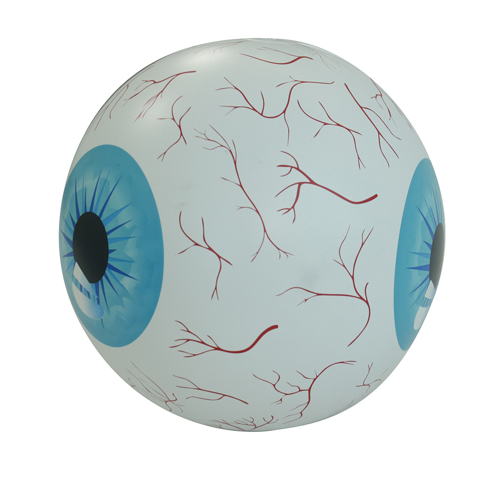 New PVC inflatable LED light ball Halloween decoration party supplies, terrifying bloodshot Halloween eyeball ornaments Item Picture