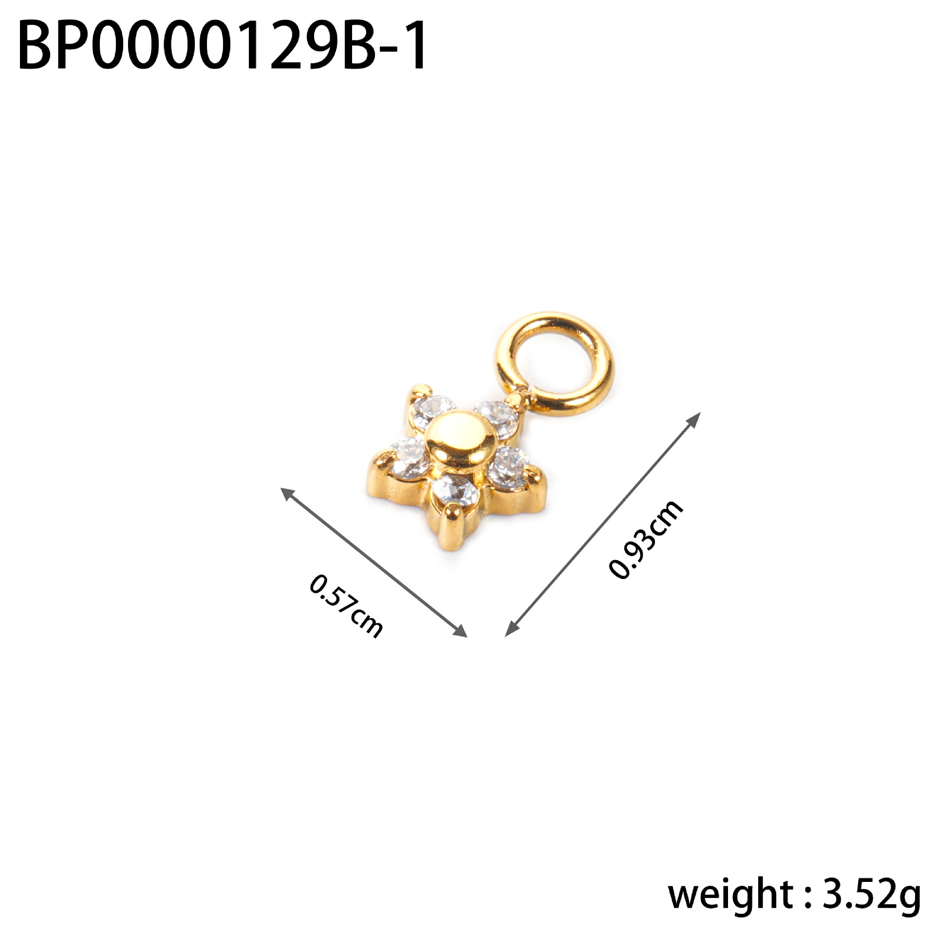Cross-border fashion stainless steel four-leaf clover, five-pointed star, zircon inlaid diy double-hole pendant design accessory pic 29