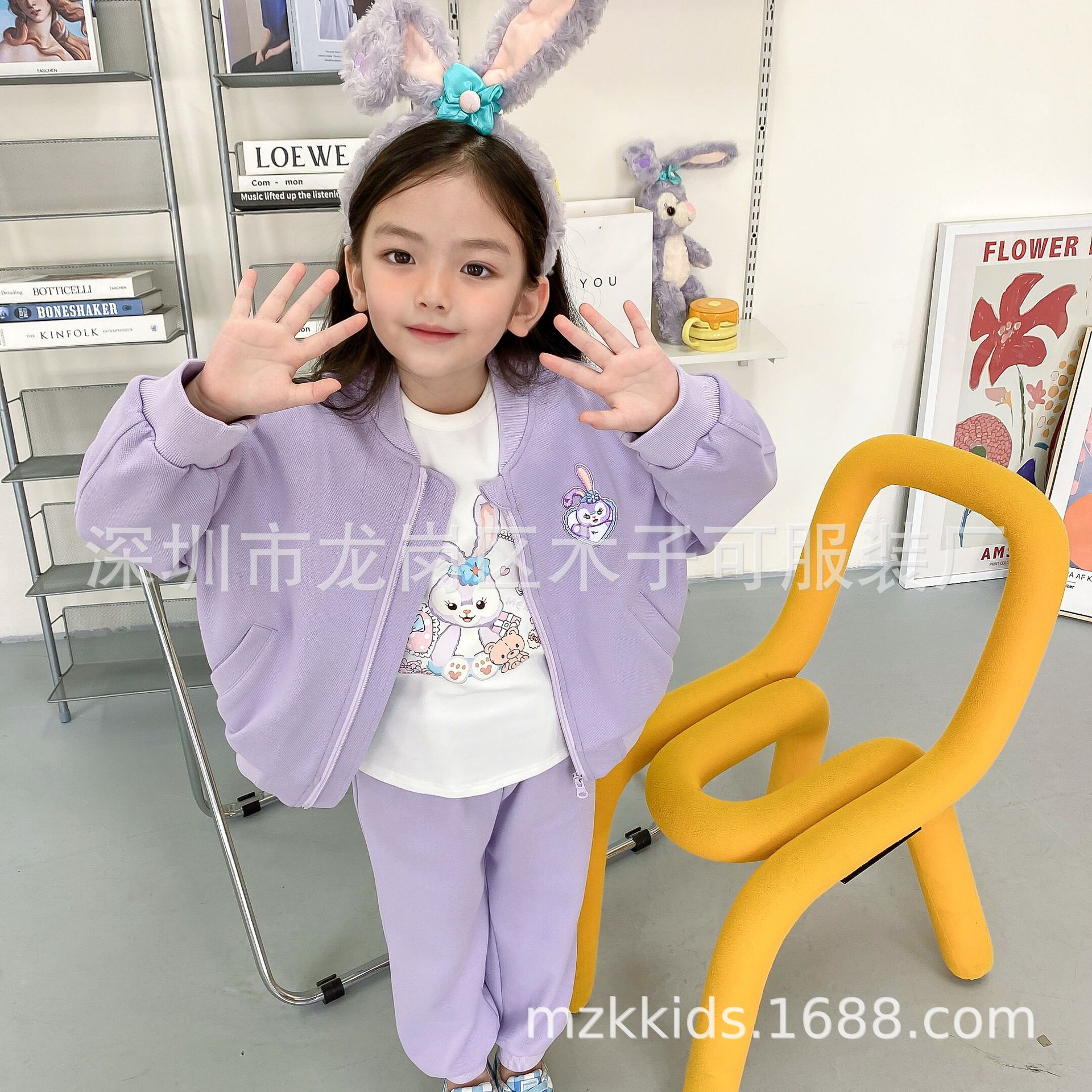 Original Girls' baseball Set 2022 Autumn/Winter New Children's jacket, Stardew Set, Lina Belle Baseball jacket Specification image