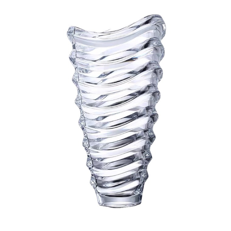 European-style decorative items, crystal glass threaded vase, living room decoration, transparent sailboat star glass vase, countertop flower arrangement Item Picture