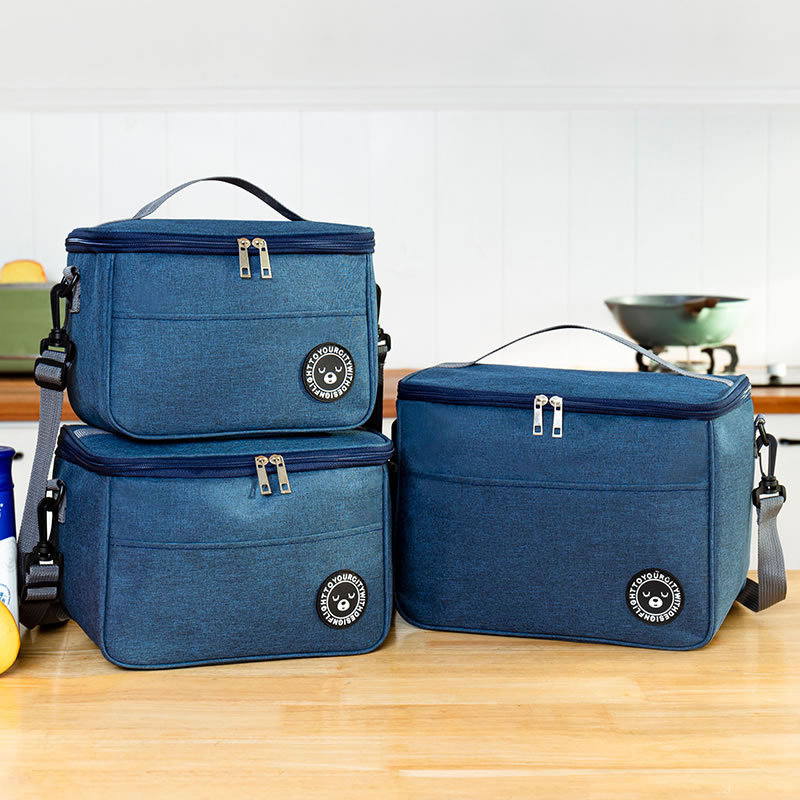 New Amazon lunch bags, Oxford cloth insulated bags, lunch bags, bento bags, outdoor picnic bags, ice packs, single-shoulder lunch bags details Picture