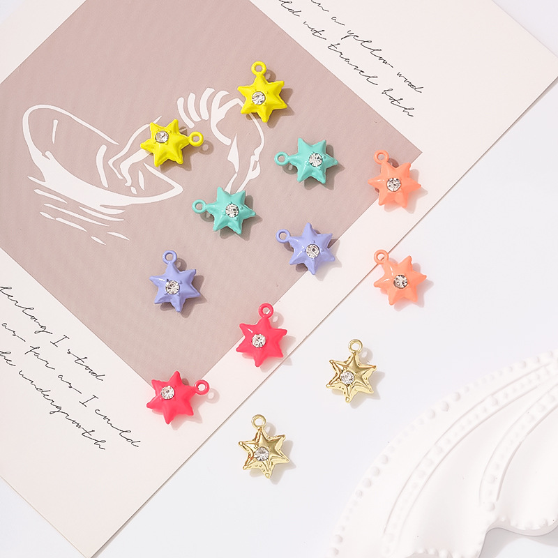 Tendencia simple hexágono estrella aleación adornos accesorios DIY collares pulseras colgantes fábrica material directo al por mayor details Picture