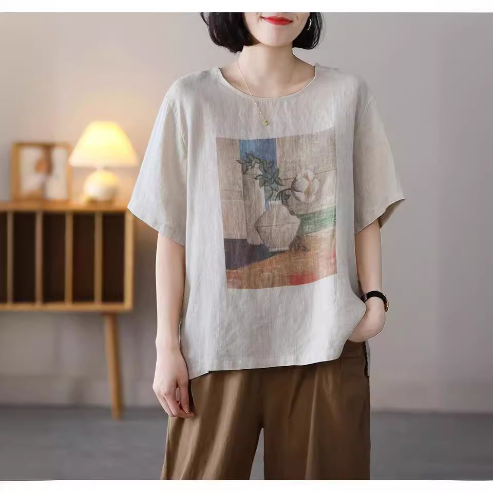 女式T恤实物图