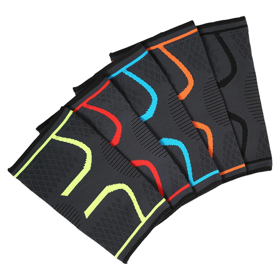Manufacturer's sports knee pads for outdoor anti-slip, running, basketball, fitness, cycling, breathable, thin, colored nylon knee pads for men and women Item Picture