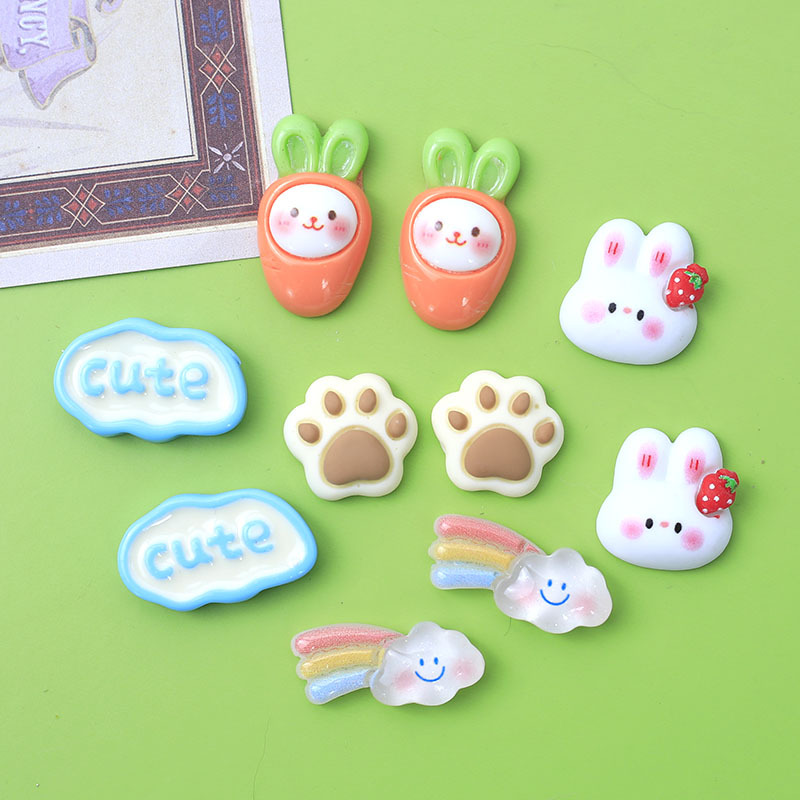 Cartoon food and play series cream glue DIY phone case accessories resin accessories wholesale Crocs accessories