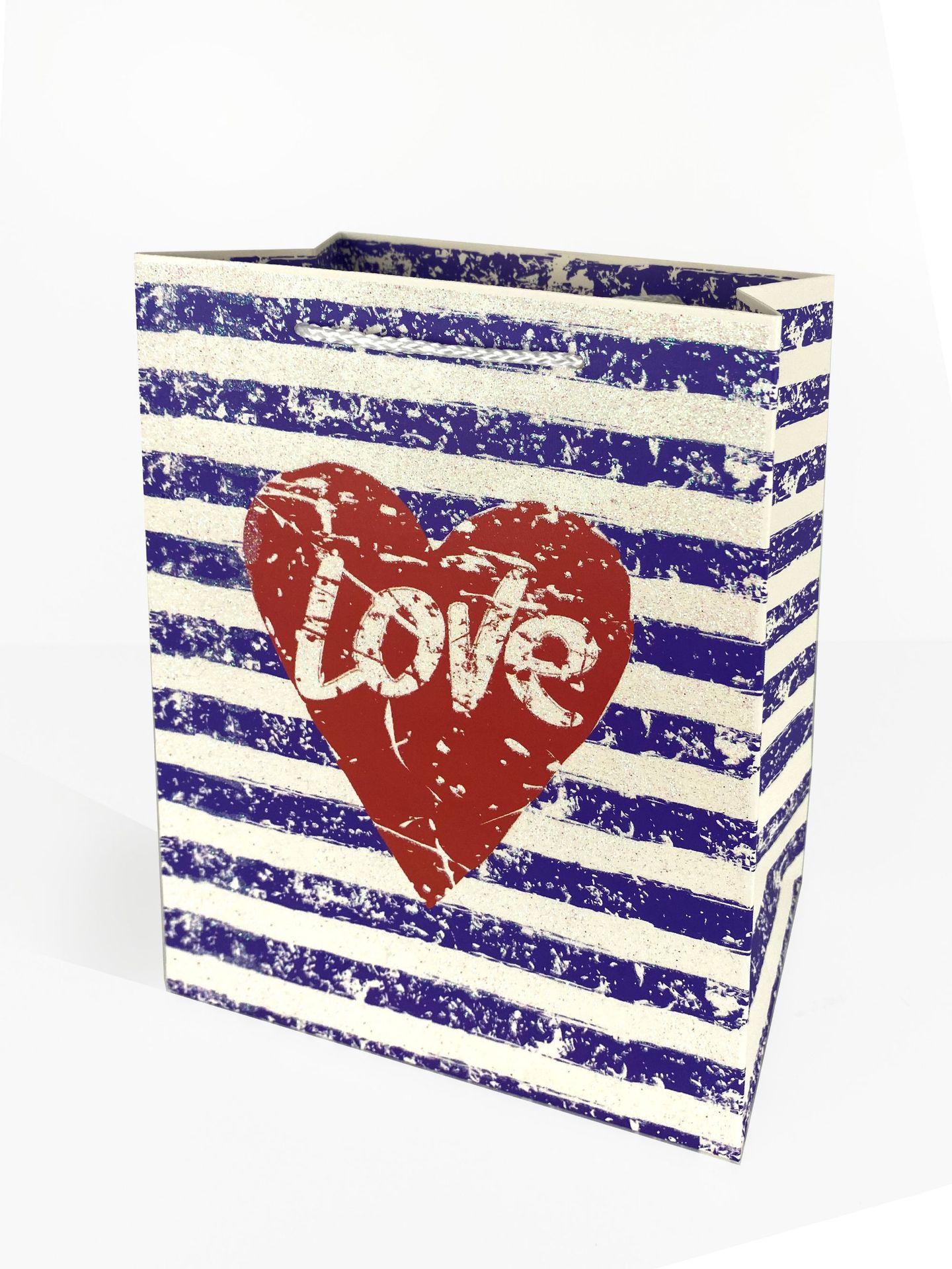 Baisite Packaging offers a new Valentine's Day LOVE gift packaging paper bag with bright seven-color pink in stock, directly supplied from Amazon details Picture