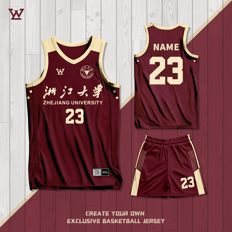 High-end basketball uniform sets for men, quick-drying and sweat-absorbing American-style jerseys for units, enterprises and companies