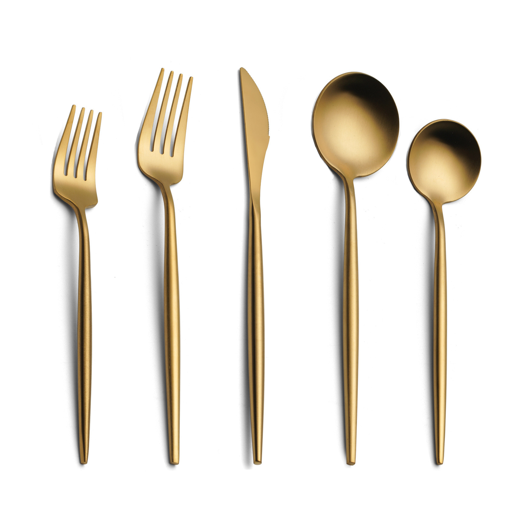Ins Wind 304 Stainless Steel Knife, Fork And Spoon Portuguese Tableware Thickened Stainless Steel Spoon High Appearance Level Steak Knife And Fork Item Picture
