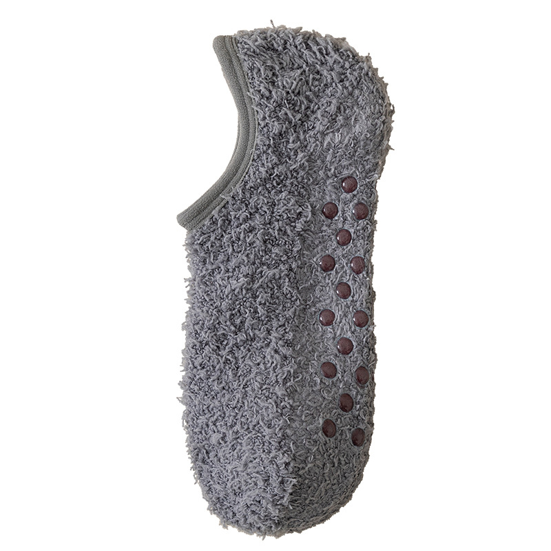 Calcetines de piso de una pieza de reemplazo de pelo coral fleece calcetines de piso cálido y antideslizante para hombres tesoro de pies calientes de invierno calentador de pies arfete más peluche y más grueso calcetines para dormir en el hogar una pieza de reemplazo de pelo Item Picture