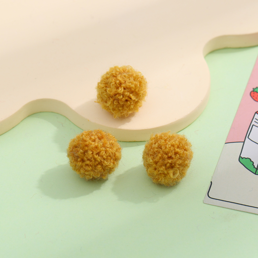 现货彩色羊羔毛绒球仿泰迪毛球 diy装饰挂件饰品配件服装辅料批发详情10