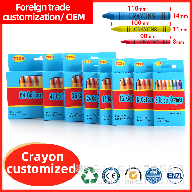 Crayons OEM and customization children painting crayon set