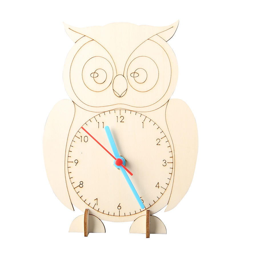 Creative Diy Handmade Material Bag Clock Model Elementary School Students Know Time Clock Teaching Aids Technology Small Production Item Picture
