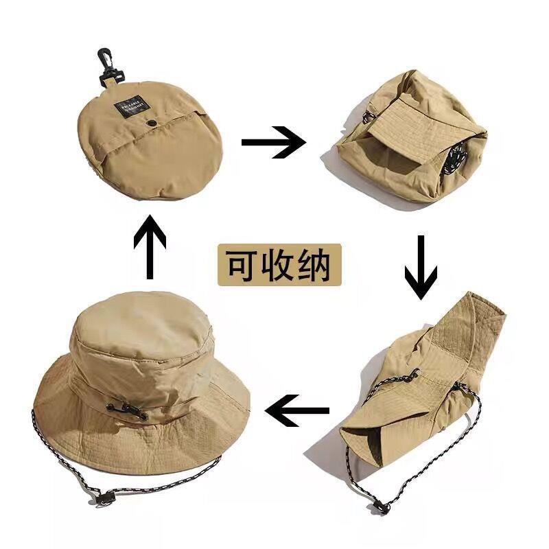 Sombrero de pescador impermeable sistema de día lavable sombrero sombrero verano slim quick dry outdoor alpinismo sombrero hombre visera niño details Picture
