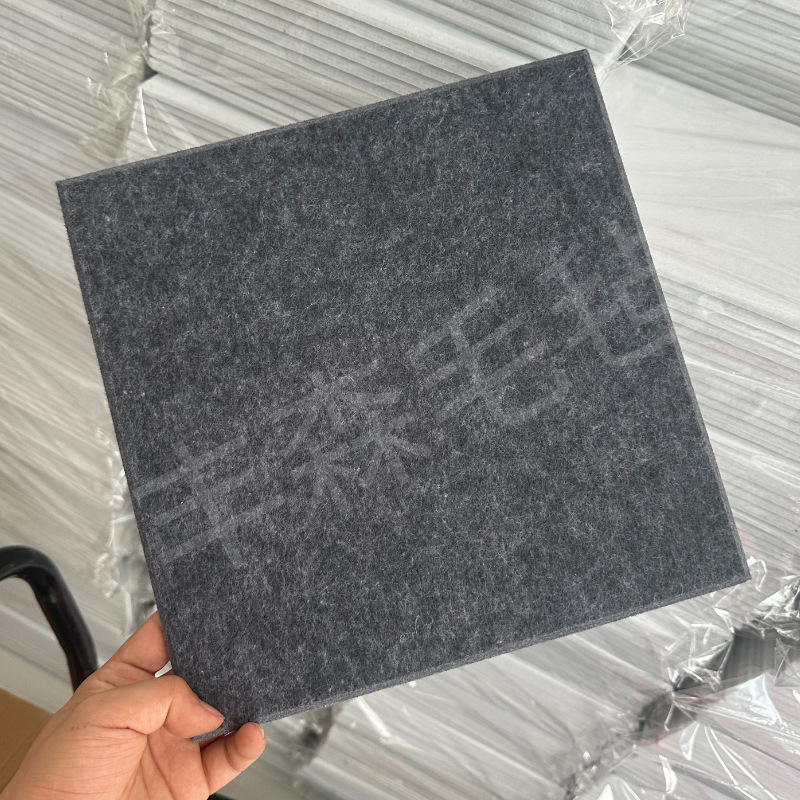 跨境亚马逊12片装正方形聚酯纤维吸音板自粘吸声降噪背景墙面装饰详情30