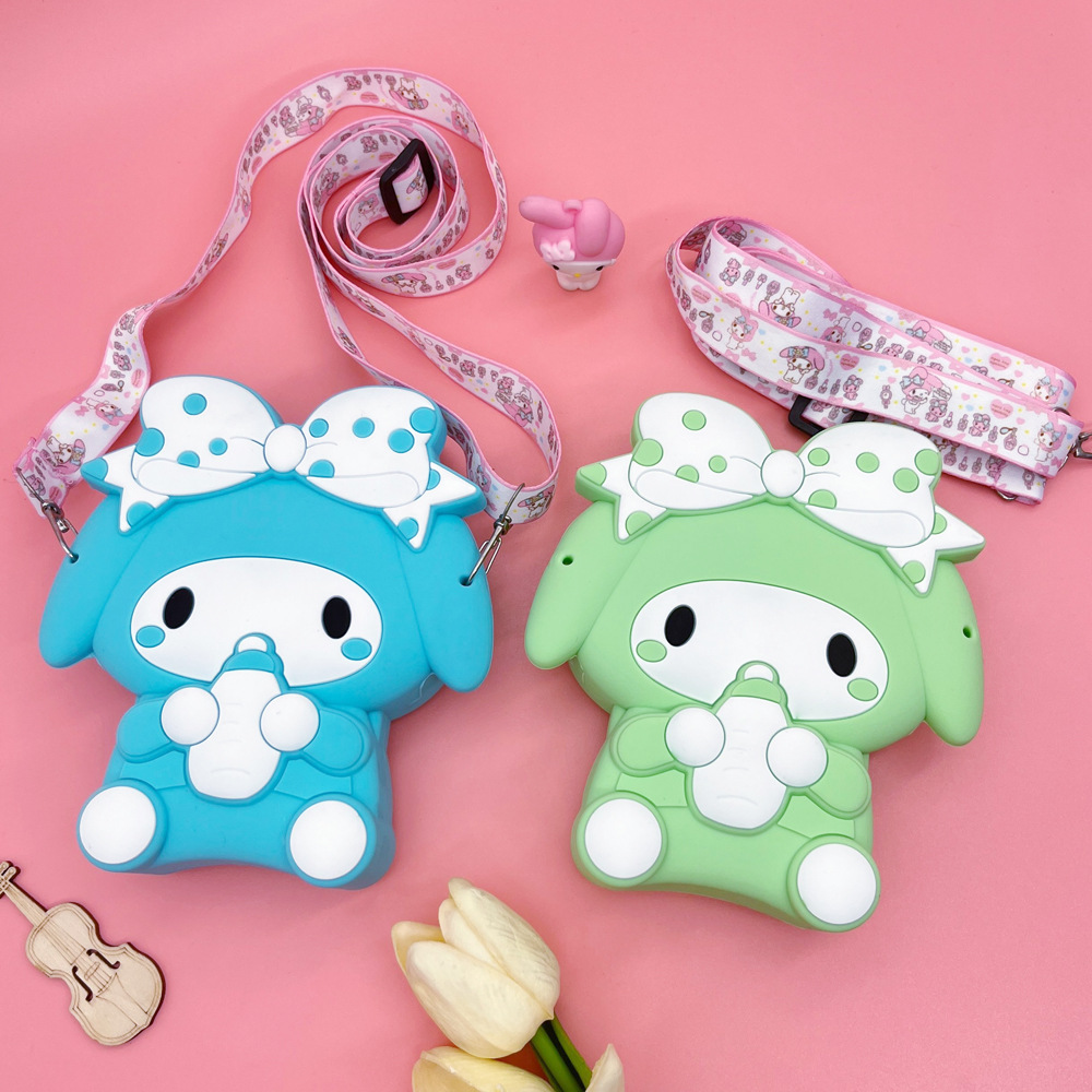 创意儿童卡通零钱包萌趣兔子包可爱时尚配饰公主小礼物斜挎硅胶包细节图