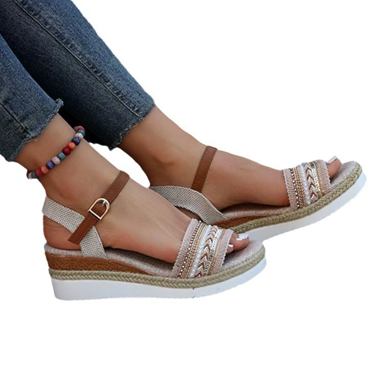 松糕拖鞋/洞洞鞋/crocs/凉鞋女士2024欧美/凉鞋女士夏季时尚百搭白底实物图