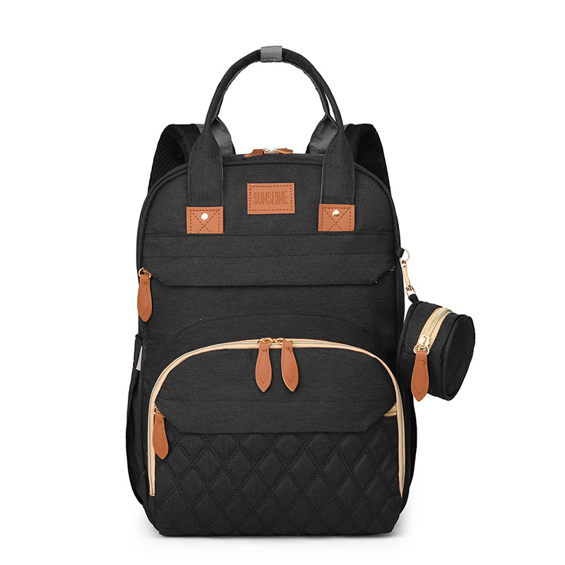 Cross-Border Explosive Backpack Multi-Functional Mommy Bag Advanced Maternal And Infant Bed Bag Travel Large Capacity Thermal Backpack Specification drawing