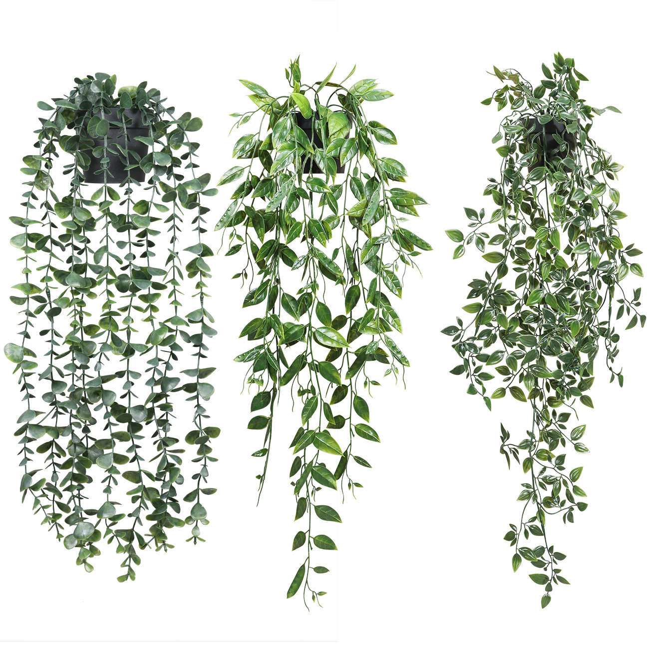 Amazon hanging potted plant combination home cabinet potted plant vertical bonsai indoor decoration green plant simulation potted plant