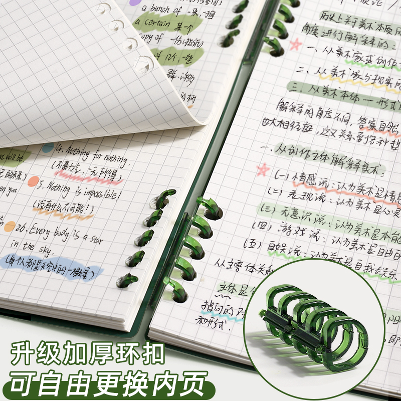 pp simple loose-leaf notebooks, high appearance level, handbooks, exercise books, notebooks, office culture notebooks, stationery notebooks wholesale Item Picture