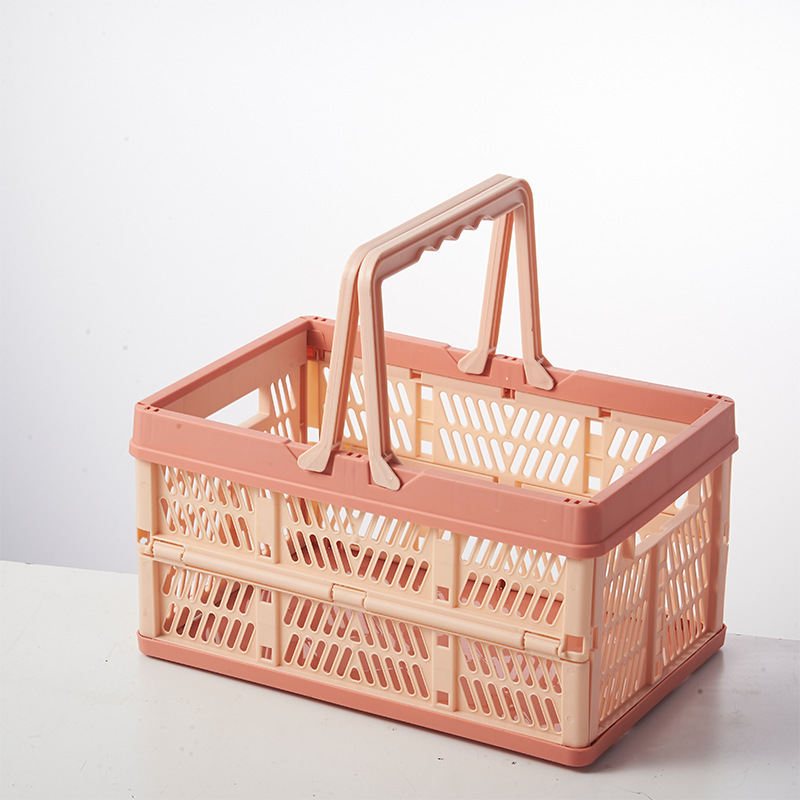 Desktop folding storage basket, snack and stationery organization and storage box, cosmetics and sundries basket Specification image
