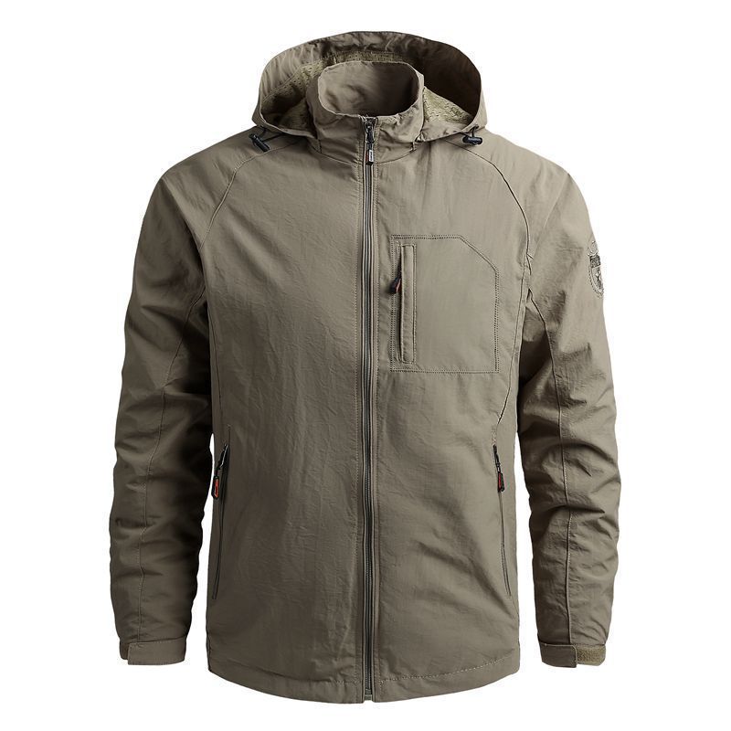 2021 Spring and Autumn Cross-border Men's Jacket, thin mountaineering and outdoor Windbreaker, casual sport windbreaker, hooded jacket for men Specification image