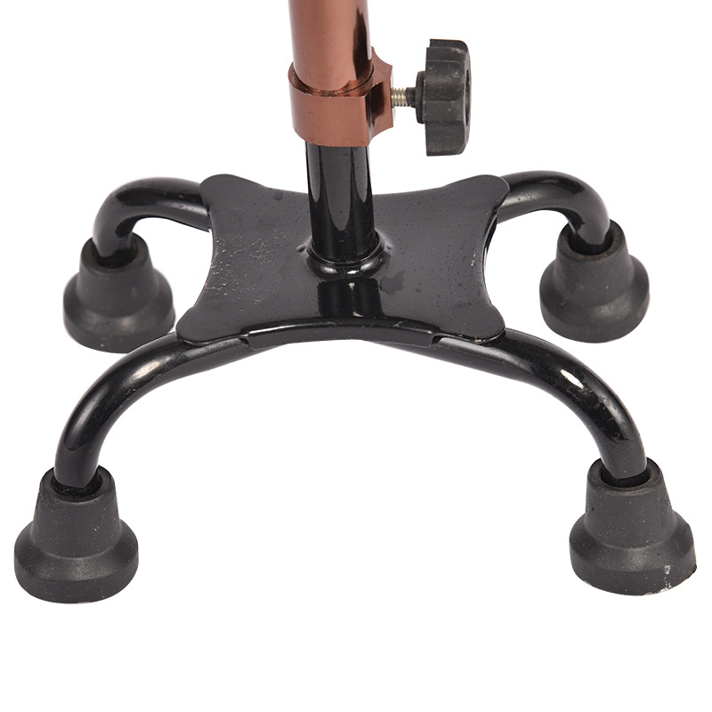 手仗老人拐杖/伸缩拐杖/铝合金四脚拐白底实物图