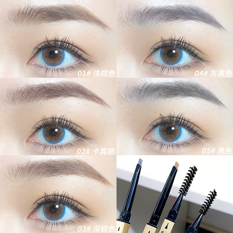 xixi Little Golden Chopsticks Ultra-Fine Eyebrow Pencil, sweat-proof, non-fading, natural, ultra-fine, affordable for students, easy for beginners to handle details Picture