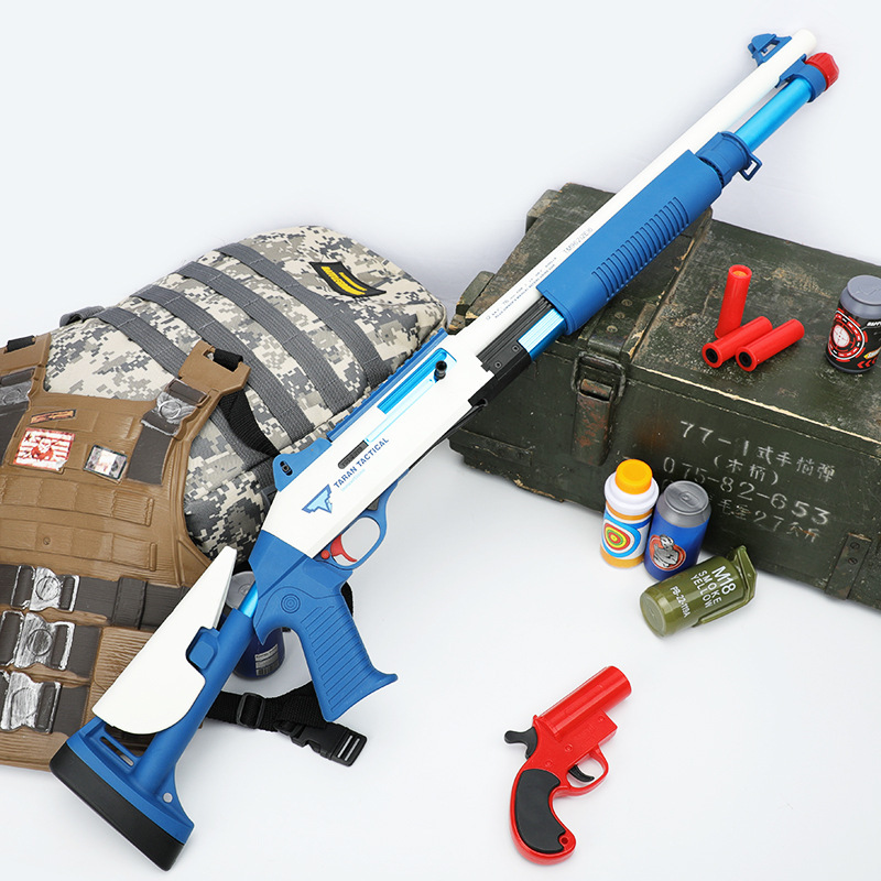 UDL xm1014喷子来福 EVA海绵软弹枪玩具抛壳可射击 吃鸡玩具枪
