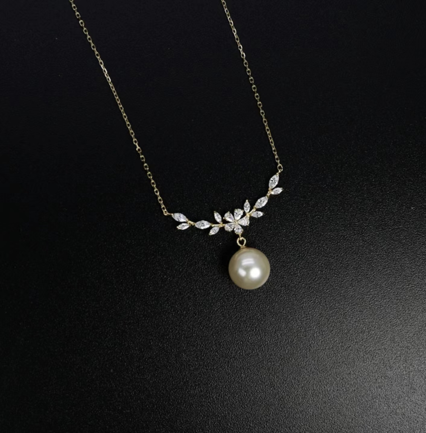 小众设计轻奢S925纯银珍珠项链锁骨链女生礼物夏天颈链