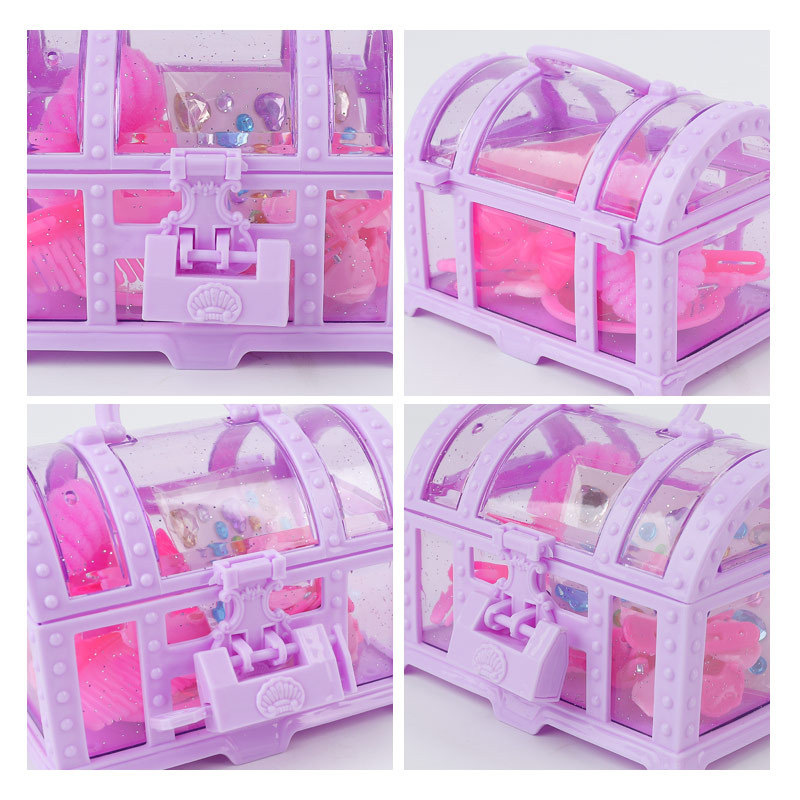 Little Girl Dressing Jewelry Box Toys Tied Head String Little Princess Dress Up Every Family Hair Card Child Gift Huaixing2275 Specification drawing