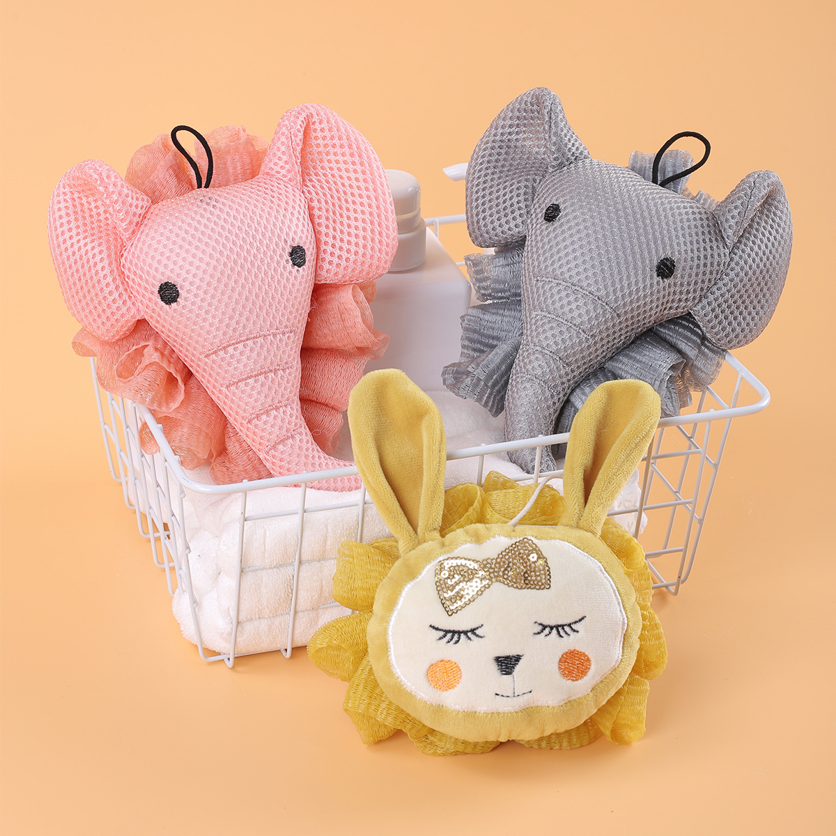 Elephant Bath Ball Non-Loose Bath Bath Ball Bath Ball Dual Purpose Bath Foam Running Bath Flower Ball Soft Mud Bath Towel Application Scenario