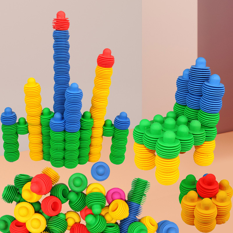 儿童益智玩具塑料哈哈乐宝宝拼装幼儿园玩具开发智力桌面积木批发详情图3