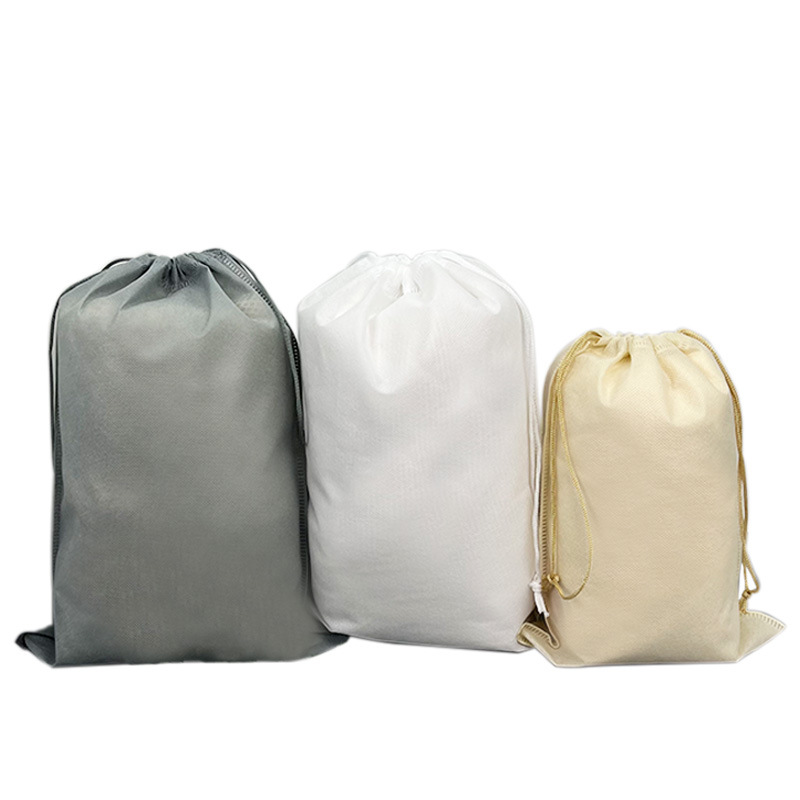 In-stock non-woven fabric drawstring bags, clothes, toys, dust-proof storage bags, blank shoes, backpacks, packaging bags Item Picture
