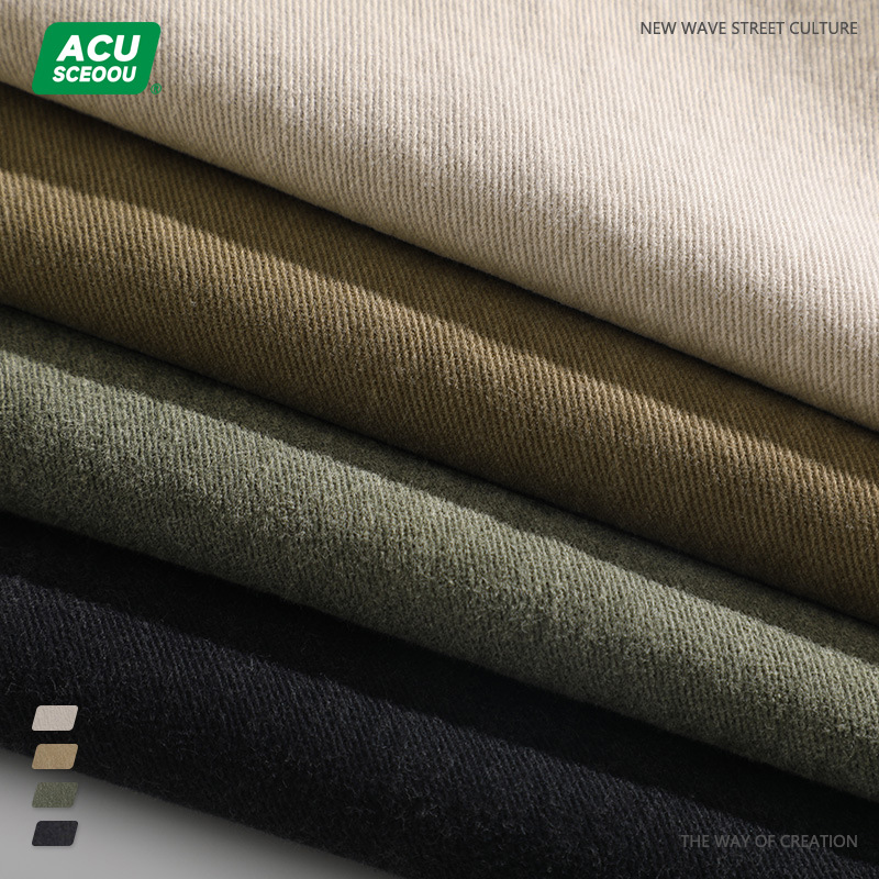 Acu Men's |2023 Autumn New Product Texture Washed Cotton Heavy Tooling American Casual Denim Straight Pants Men details Picture