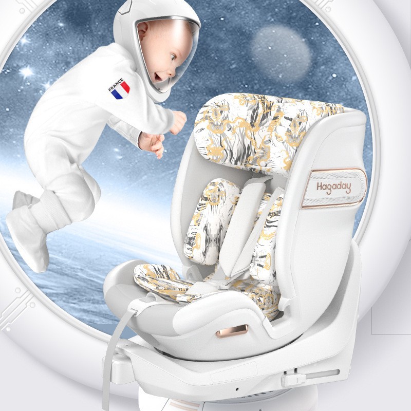 Hagaday Children Car Seat 0-7 Years Old Baby Car 360 Swivel Seat Can Replace Hair details Picture