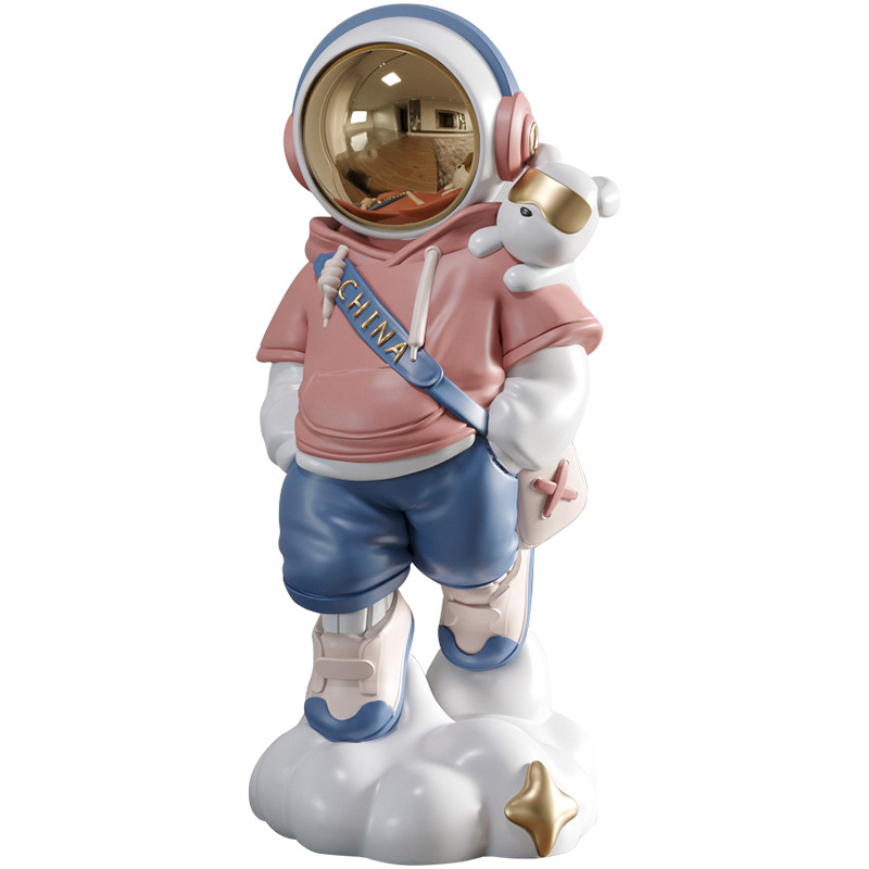 Wow House Original Light Luxury Astronaut Astronaut Landing Large Living Room Tv Cabinet Next To The Sofa Decoration Housewarming Gift Item Picture