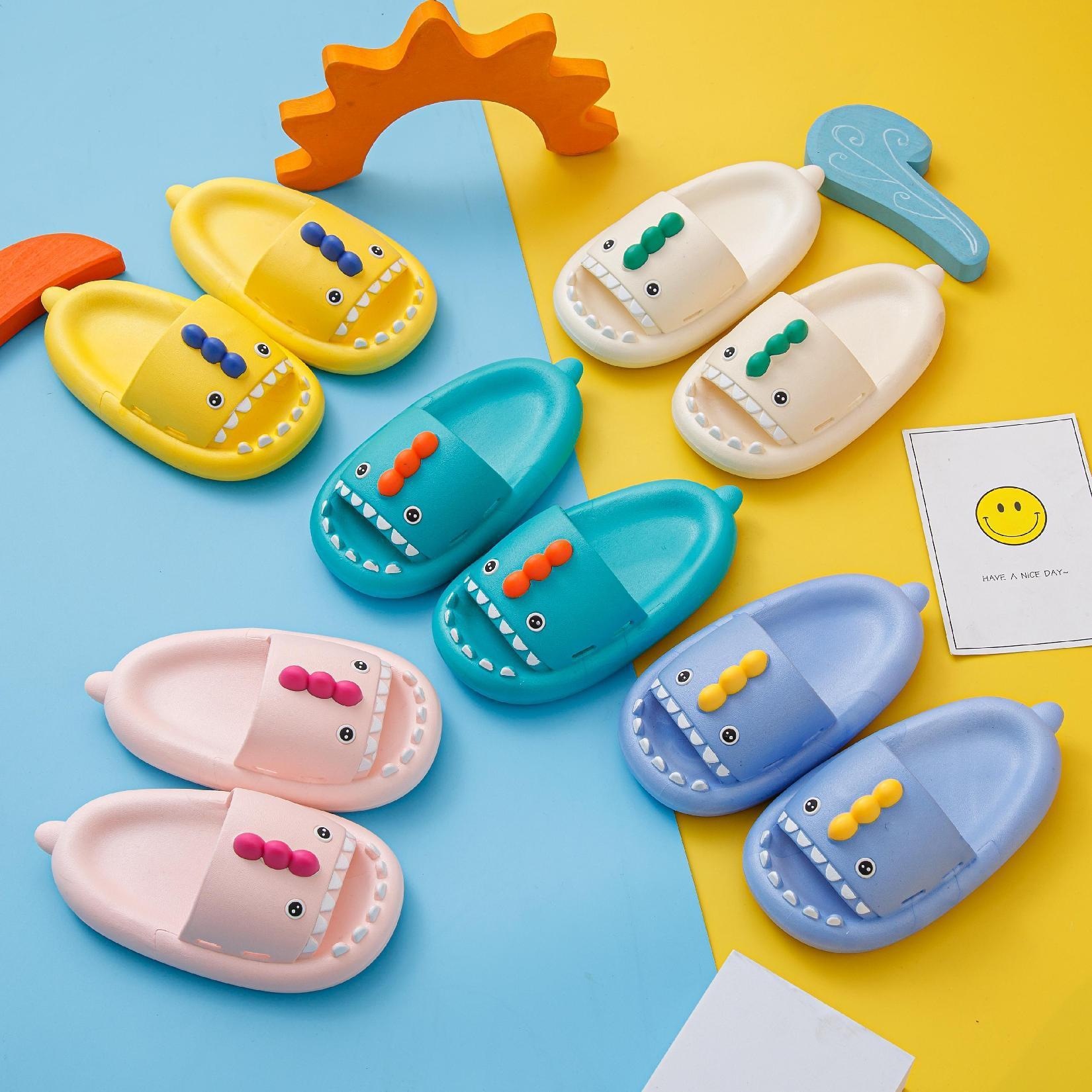 Shark Children's Slippers Summer Boys Cartoon Non-Slip Indoor Boys Slippers Girls Baby Slippers Cross-Border Wholesale