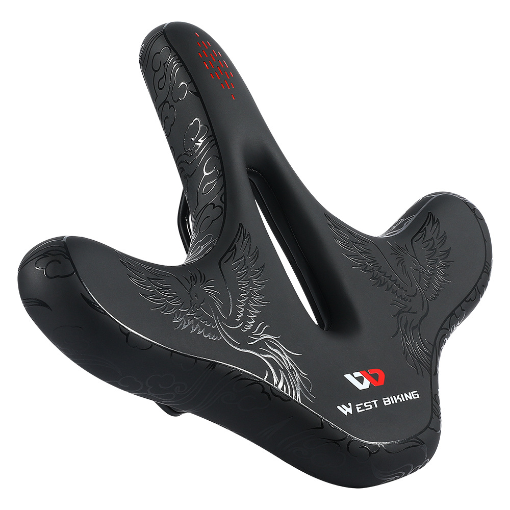 West rider bicycle cushion night riding warning taillight seat cushion large hollow saddle seat riding equipment Item Picture