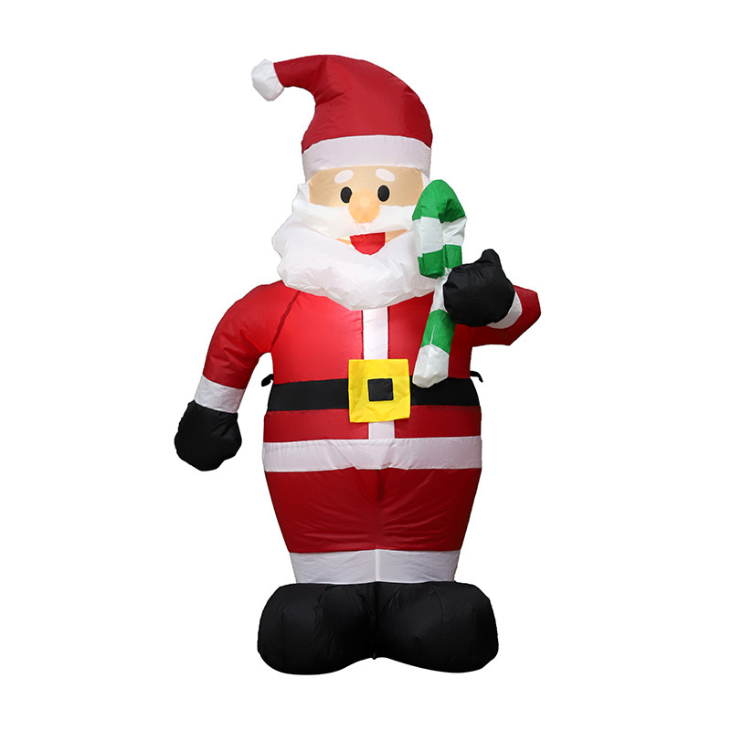 圣诞老人充气模型1.2米商场酒店场景布置道具拐杖圣诞老人气模详情图5