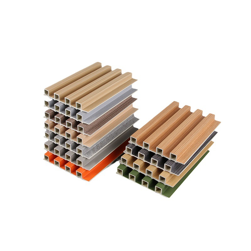 Grille Pvc Net Red Light Luxury Imitation Wood Grain 160 Hollow Small High Great Wall Plate Concave Concave Groove Grille Manufacturers Application Scenario