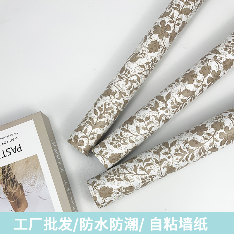 学生宿舍卧室墙纸自粘壁纸客厅素色自贴纸防水防潮墙贴衣柜贴图