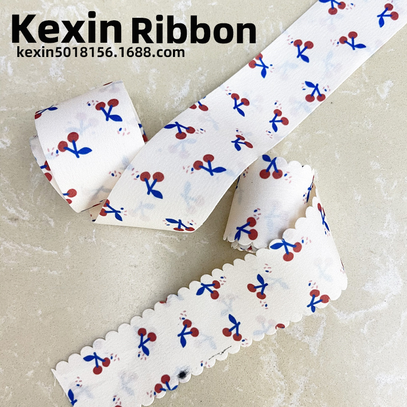 Kosin Webbing Cherry Ribbon Handmade Diy Hair Accessories Bow Material Gift Box Bouquet Packaging Clothing Accessories Item Picture