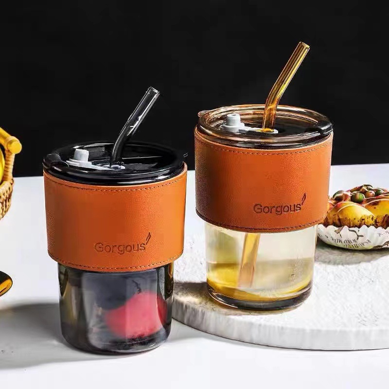 Net Red Bamboo Cup Ins Wind Creative Straw Coffee Cup Shop Qing Drainage Advertising Gift Cup Printing Logo details Picture